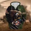 VETERAN UXVET30-AF Premium Microfleece Zip Hoodie