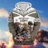VETERAN UXVET27-CG Premium Microfleece Zip Hoodie