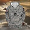 VETERAN UXVET16-AF Premium Microfleece Zip Hoodie