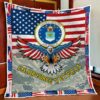 U.S Navy Veteran Proudly Served Quilt Blanket
