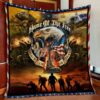 Proud Navy Veteran Eagle Quilt Blanket