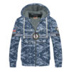 VETERAN UXVET29-NV Premium Heavy Fleece Zip Hoodie