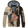 VETERAN UXVET01 Premium Heavy Fleece Zip Hoodie