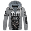 VETERAN HBLVTR58 Premium Heavy Fleece Zip Hoodie