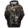 ARMY VETERAN NTD-2410-AM-ED Premium Microfleece Hoodie