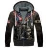 VETERAN HBL-VTR-06 Premium Heavy Fleece Zip Hoodie