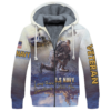 NAVY HLT-1210-NV-01 Premium Heavy Fleece Zip Hoodie