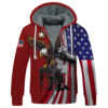 VETERAN NV-VETERAN-16 Premium Heavy Fleece Zip Hoodie