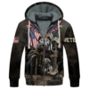 VETERAN NV-VETERAN-14 Premium Heavy Fleece Zip Hoodie