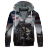 VETERAN DBA-VTR-19 Premium Heavy Fleece Zip Hoodie