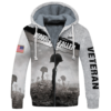 VETERAN HBL-VTR-09 Premium Heavy Fleece Zip Hoodie