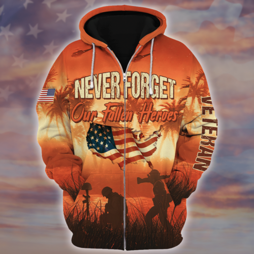 VETERAN NV-VTR-33 Premium Microfleece Zip Hoodie