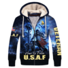AIR FORCE HLT-1110-AF-02 Premium Heavy Fleece Zip Hoodie
