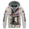 VETERAN DBA-VTR-21 Premium Heavy Fleece Zip Hoodie
