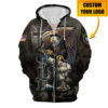 VETERAN HBLVTR54 Premium Microfleece Zip Hoodie