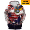 VETERAN HBLVTR62 Premium Microfleece Zip Hoodie