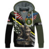 VETERAN UXVET29-NV Premium Heavy Fleece Zip Hoodie
