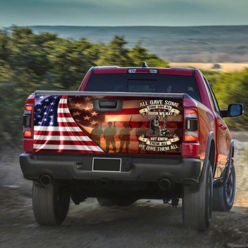 Veteran, All Gave Some Some Gave All Truck Tailgate Decal Sticker Wrap Car Accessories