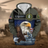 VETERAN UXVET33-MC Premium Microfleece Zip Hoodie