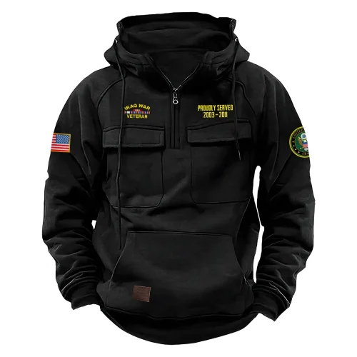 New Release! Personalized Gift U.S. Coast Guard Tactical Quarter Zip Hoodie BLVTR220524A01CG