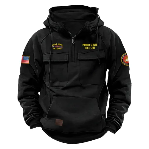 New Release! Personalized Gift U.S. Army Tactical Quarter Zip Hoodie BLVTR220524A01AM