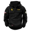 New Release! Personalized Gift Iraq War Veteran U.S. Air Force Tactical Quarter Zip Hoodie BLVTR230524A04AF