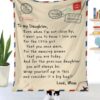 To My Granddaughter Blanket, Custom Name Blanket, Grandpa Blanket, Family Throw Blanket - Blankets for girls and boys