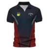 Collab Release Dark Blue Red Cleveland Golf Masters Tournament Vneck Polo Shirt All Over Prints  BLMT220724A2CLEZVPL