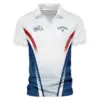 Special Release Red White Blue Cleveland Golf Masters Tournament Vneck Polo Shirt All Over Prints  BLTOP090724A1CLEZVPL