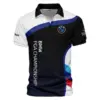 V-neck Polo Shirt Callaway BMW PGA Championship Black Background Halftone Blue Red UXGL177-CL