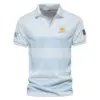 V-neck Polo Shirt Callaway 125th US Open Championship Light Blue Background Line Blue UXGL171