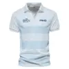V-neck Polo Shirt Callaway BMW PGA Championship Black Background Halftone Blue Red UXGL177-CL