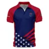 Updated Logo 125th U.S. Open Ping White Star Red Line Blue  Vneck Polo Shirt Style Classic Polo Shirt For Men