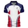 Update Logo 2025 PGA Championship Titleist Blue White Brush Line Vneck Polo Shirt Style Classic Polo Shirt For Men