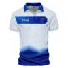 Updated Logo 125th U.S. Open Blue Gradient Pattern White  Callaway Vneck Polo Shirt Style Classic UXGL193-CLW
