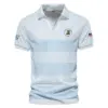 V-neck Polo Shirt Cleveland Golf 125th US Open Championship Light Blue Background Line Blue HOUSG120724A02CLEZVPL