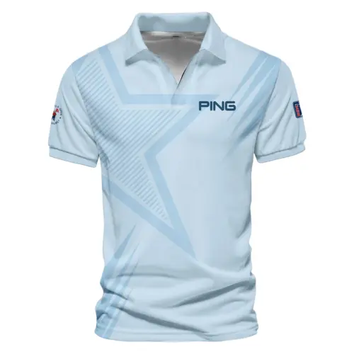 Collab Release Red White Blue Ping Masters Tournament Vneck Polo Shirt All Over Prints  BLMT220724A1PIZVPL