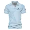 Updated Logo 125th U.S. Open Golf Star Line Pattern Light Blue Callaway Vneck Polo Shirt Style Classic Polo Shirt For Men