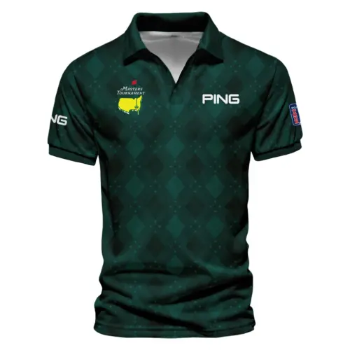 Special Release Ping 152nd Open Championship Light Blue Background Line Pattern Vneck Polo Shirt All Over Prints  HOTOP100724A01PIZVPL