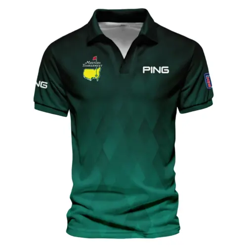 Presidents Cup Dark Blue Star Gradient Background Ping Vneck Polo Shirt Style Classic