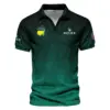 Gradient Dark Green Geometric Pattern Masters Tournament Callaway Vneck Polo Shirt Style Classic Polo Shirt For Men