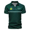 Abstract Dark Green Zigzag Background Masters Tournament Ping Vneck Polo Shirt Style Classic Polo Shirt For Men