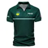 Dark Green Triangle Mosaic Pattern Masters Tournament Callaway Vneck Polo Shirt Style Classic Polo Shirt For Men