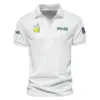 Callaway Masters Tournament Sport Jersey Pattern Dark Green Vneck Polo Shirt Style Classic Polo Shirt For Men