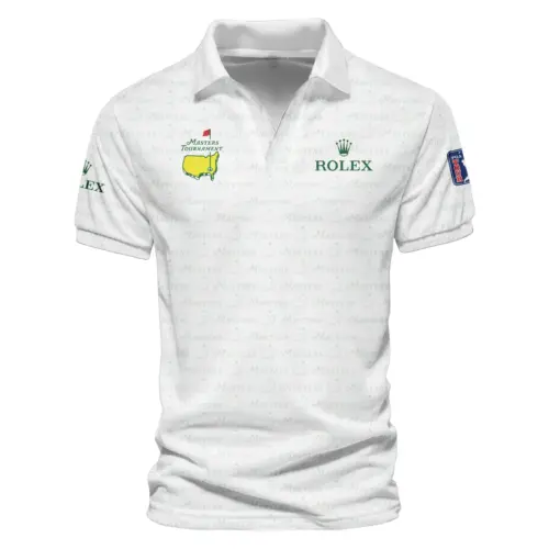 Golf Pattern Cup White Mix Green Masters Tournament Rolex Vneck Polo Shirt Style Classic Polo Shirt For Men UXGL180-RL