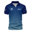 Golf Sport Pattern Blue Sport Uniform Update Logo 2025 PGA Championship Rolex Vneck Polo Shirt Style Classic