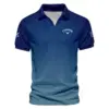 Golf Sport Pattern Blue Sport Uniform Update Logo 2025 PGA Championship Ping Vneck Polo Shirt Style Classic