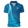 Golf Love Sport Color Blue Update Logo 2025 PGA Championship Rolex Vneck Polo Shirt Style Classic Polo Shirt For Men