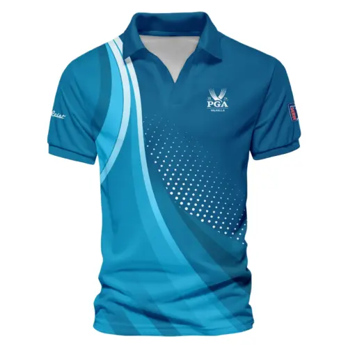 Golf Love Sport Color Blue Update Logo 2025 PGA Championship Titleist Vneck Polo Shirt Style Classic Polo Shirt For Men