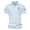 Golf Pattern Light Blue Cup Update Logo 2025 PGA Championship Ping Vneck Polo Shirt Style Classic Polo Shirt For Men